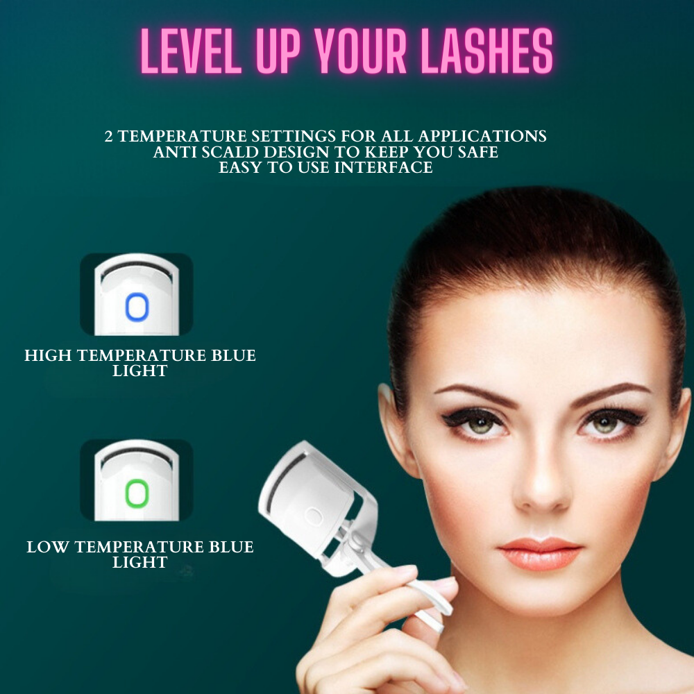 Introducing LuxLash: The Ultimate Heated Eyelash Curler for Perfectly Curled Lashes!